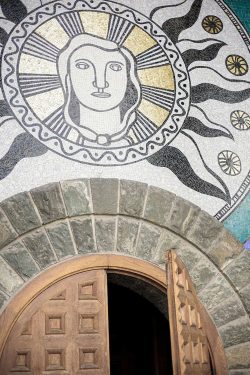 Mosaique Léger façade égliise, Plateau d'Assy , 18 février 2026