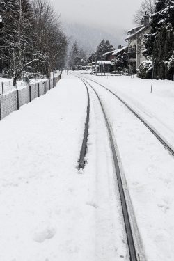 Chemin de fer gare Praz 19 février 2026