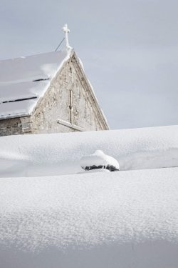 Elévation Fronton de l'églose,Besse, 13 février 2026